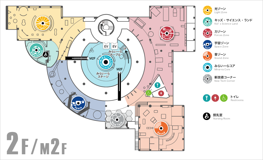 フロアマップ 2F/M2F