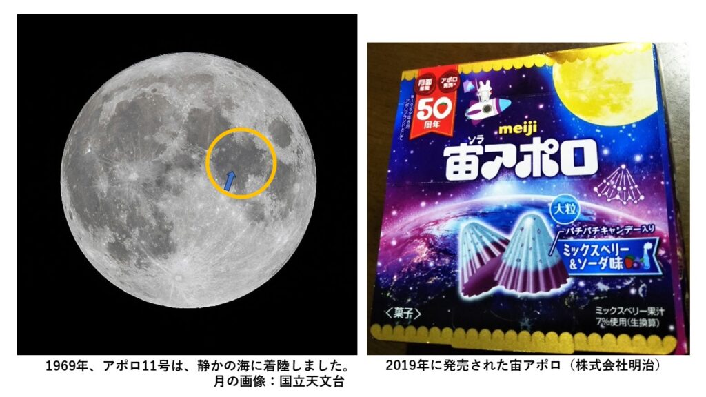月の画像と宙アポロ